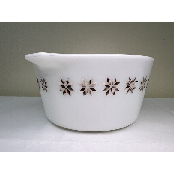 PYREX Town and Country Design #473 1 Quart Casserole Dish Cinderella Brown Star - Picture 4 of 9